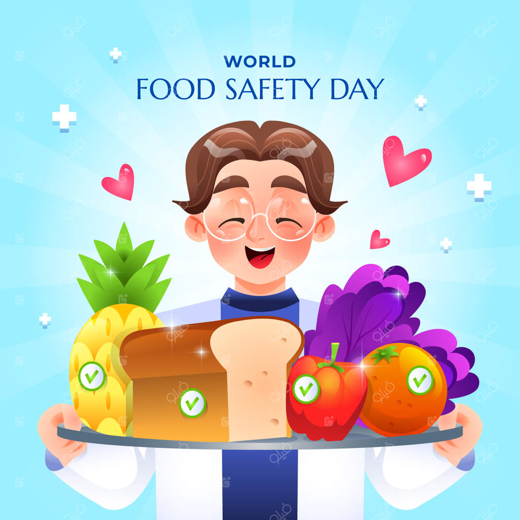 تصویرسازی روز جهانی ایمنی غذا با طرح گرادیان