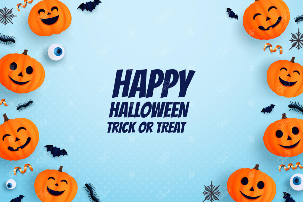 پس‌زمینه‌ی هالووین با متن برجسته