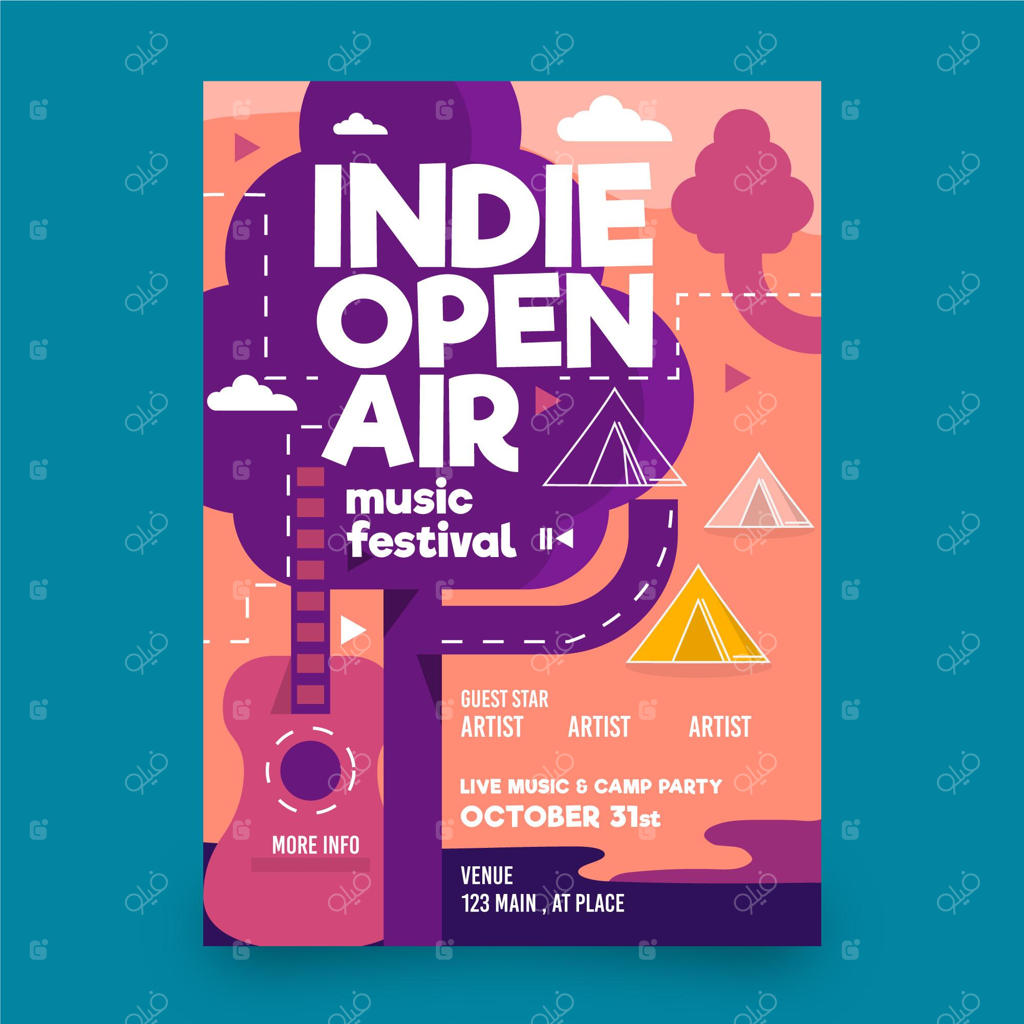 پوستر رویداد جشنواره موسیقی در فضای باز