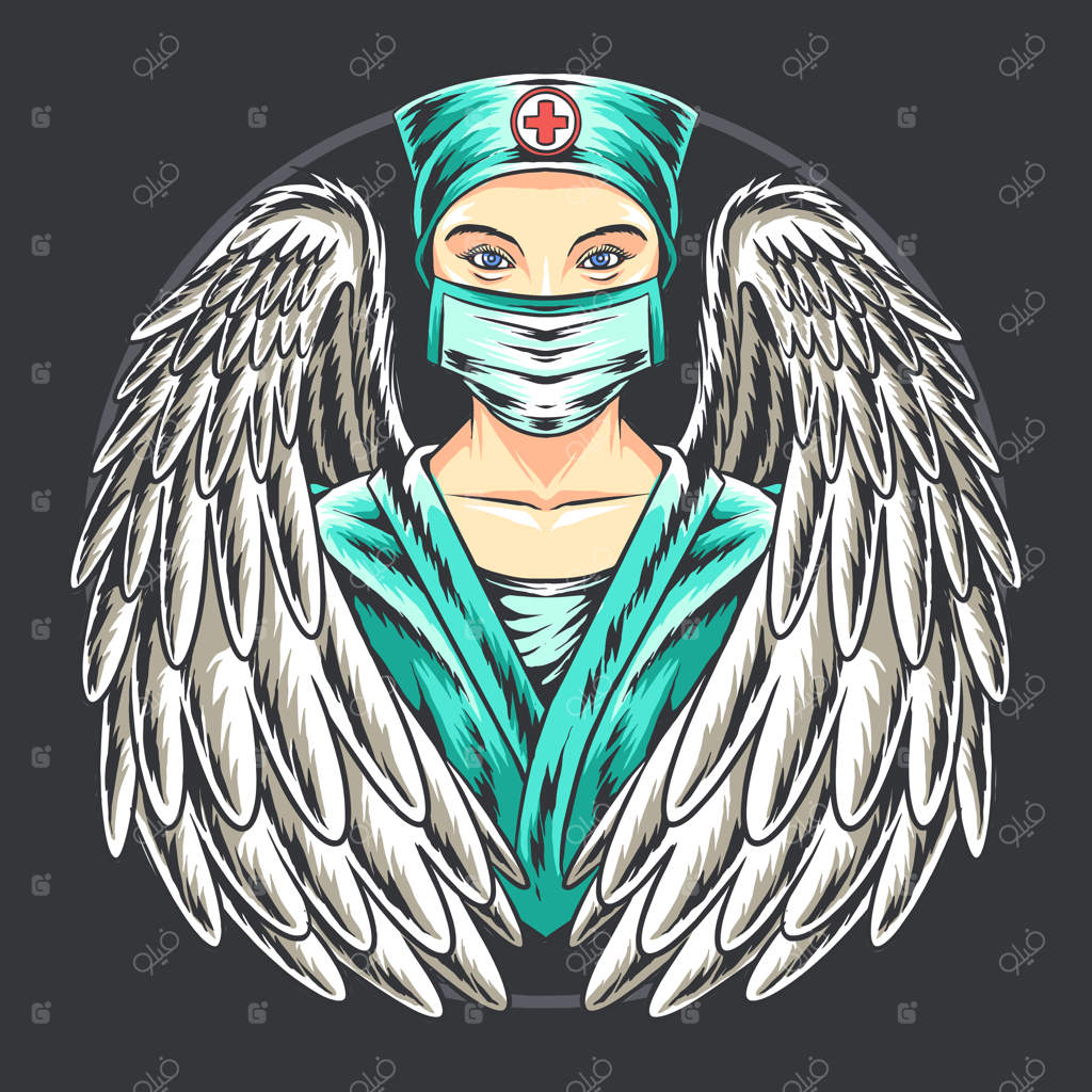 فرشته‌های پرستار با ماسک‌ها