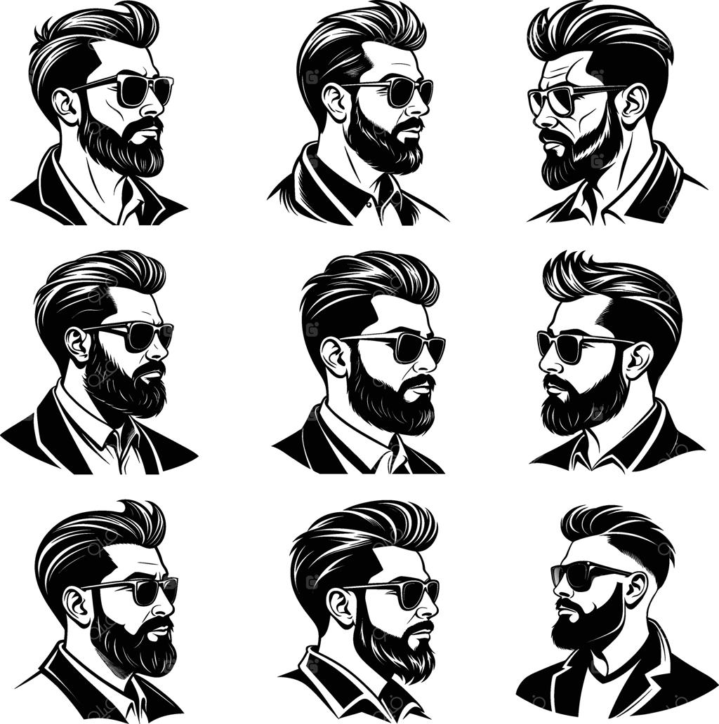 تصویر سایه‌وار مدل موی مردانه شیک و امروزی