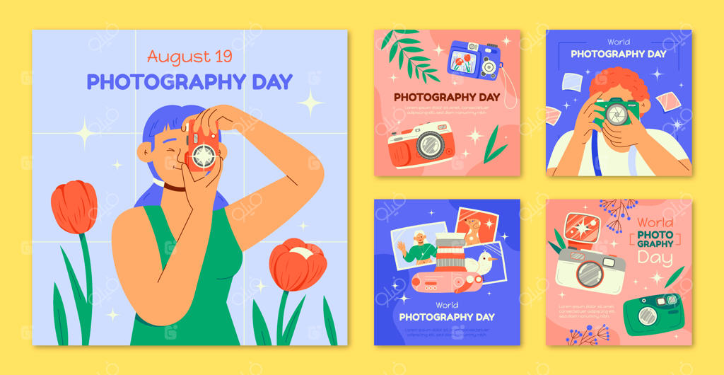 مجموعه پست‌های اینستاگرامی روز جهانی عکاسی کره صاف