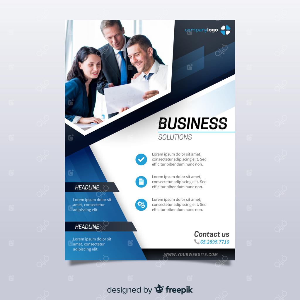 قالب بروشور تجاری با تصویر