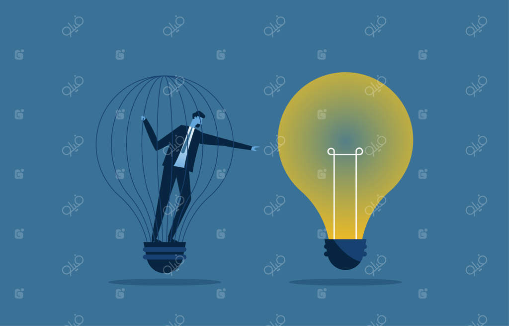 بازرگانی که به دنبال ایده‌های نو برای موفقیت کسب‌وکار است