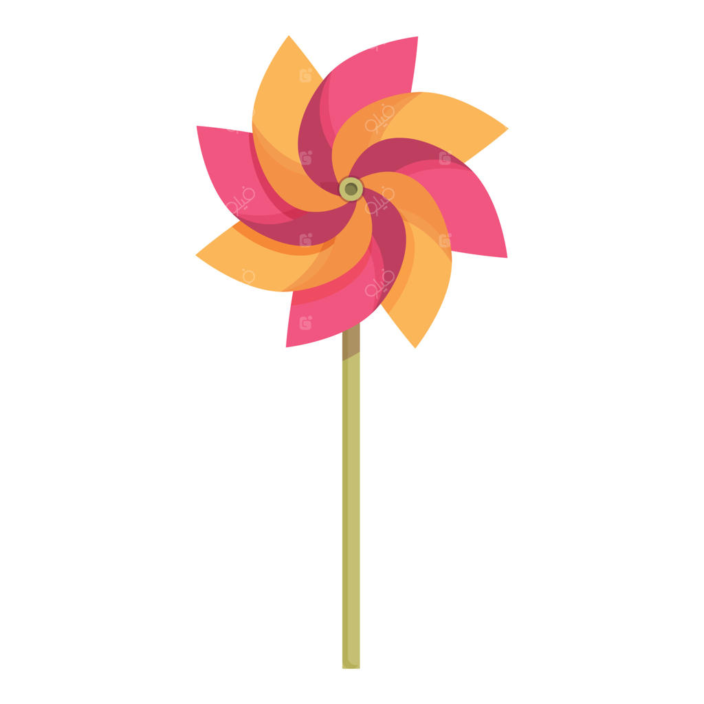 آیکون کارتونی پره پلاستیکی وکتور. اسباب‌بازی کاغذی