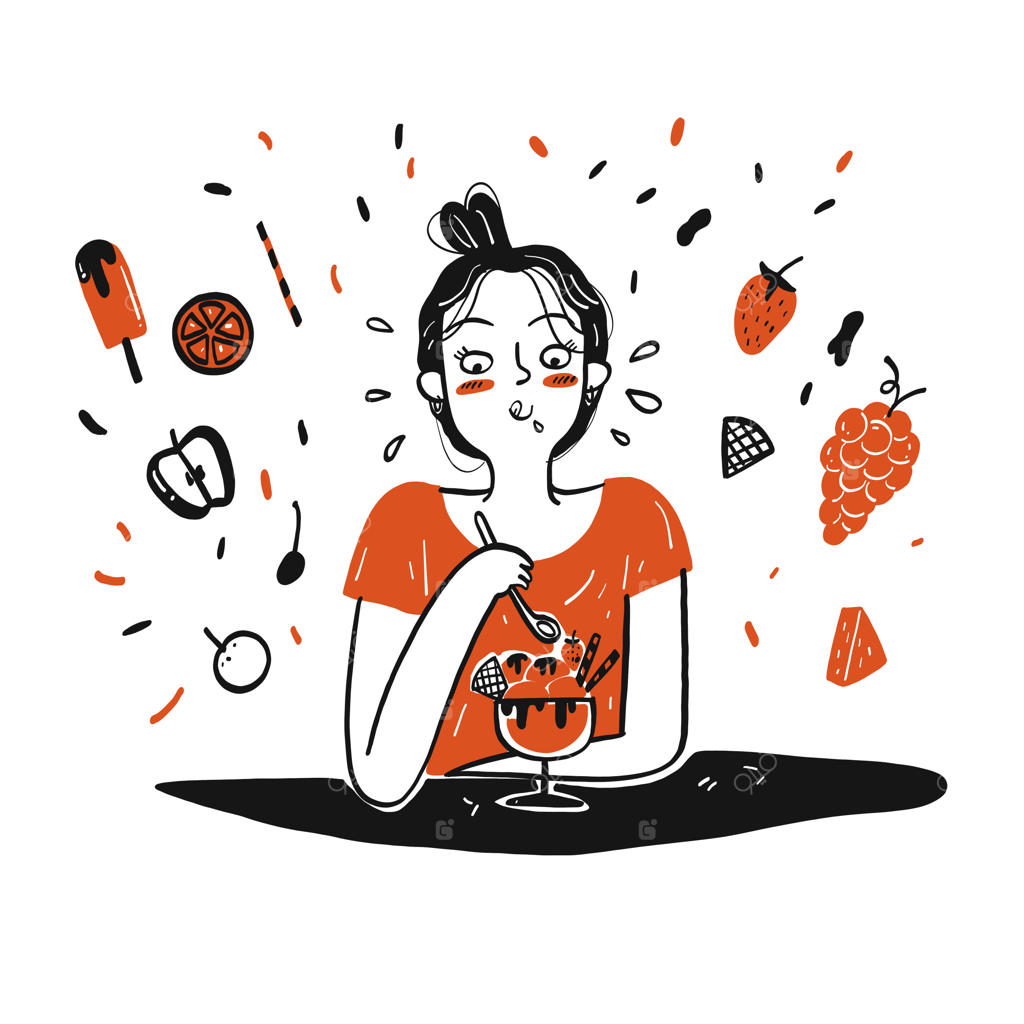 دختر جوان و بستنی