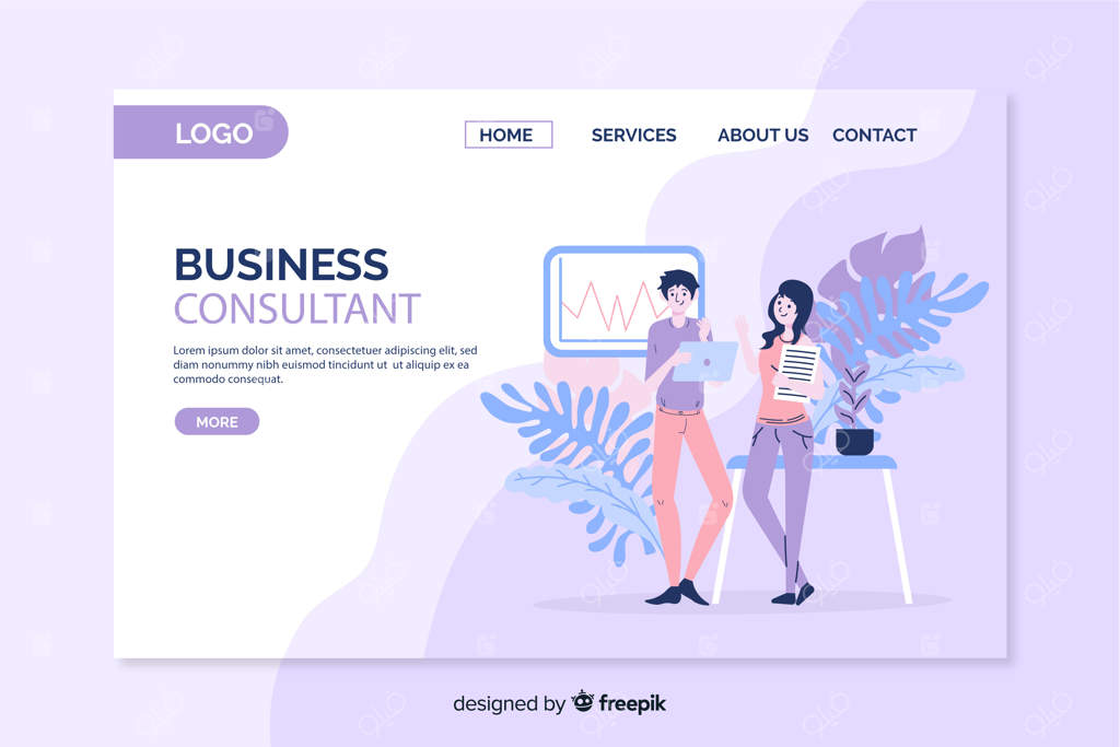 صفحه فرود مشاور کسب‌وکار