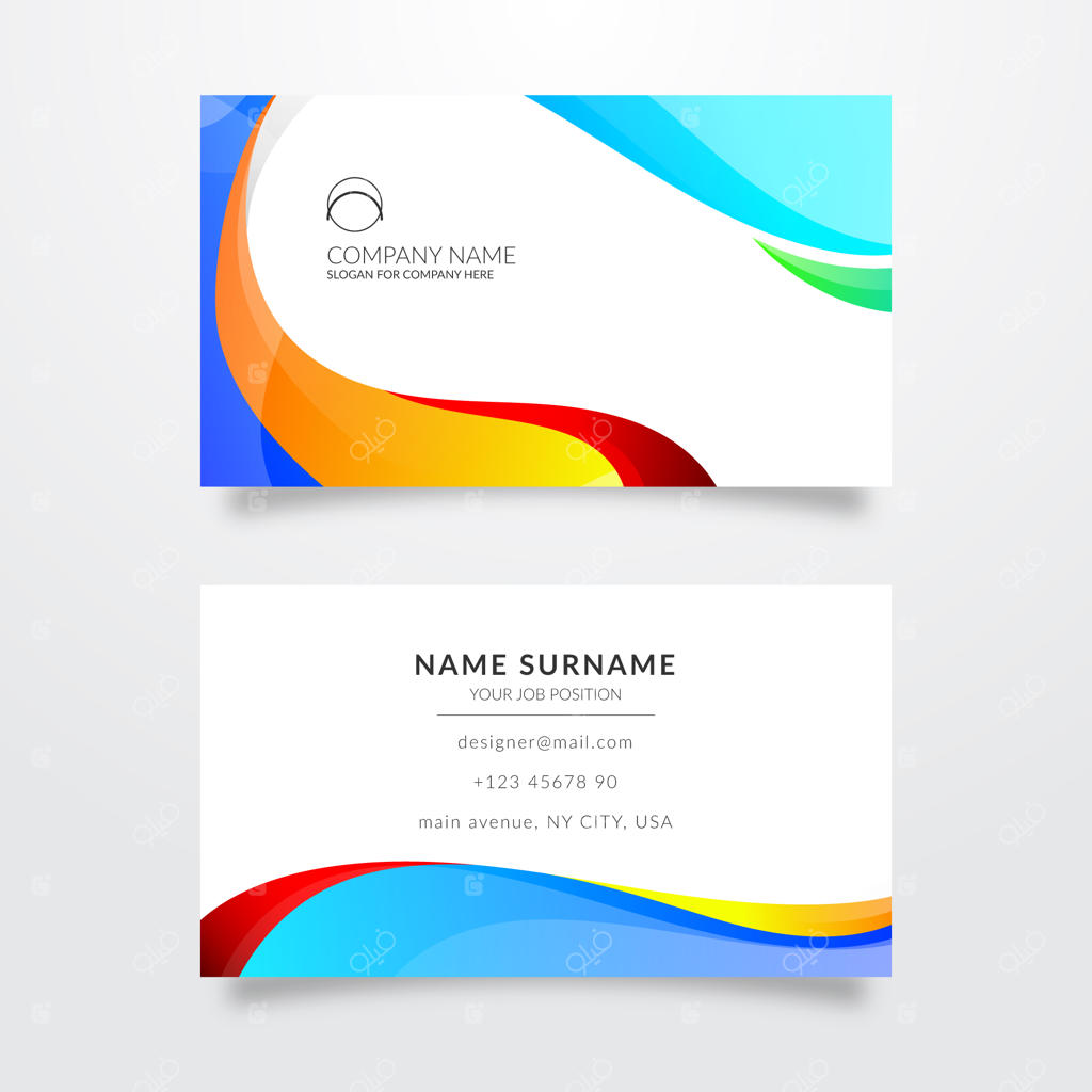 پترن کارت ویزیت رنگارنگ