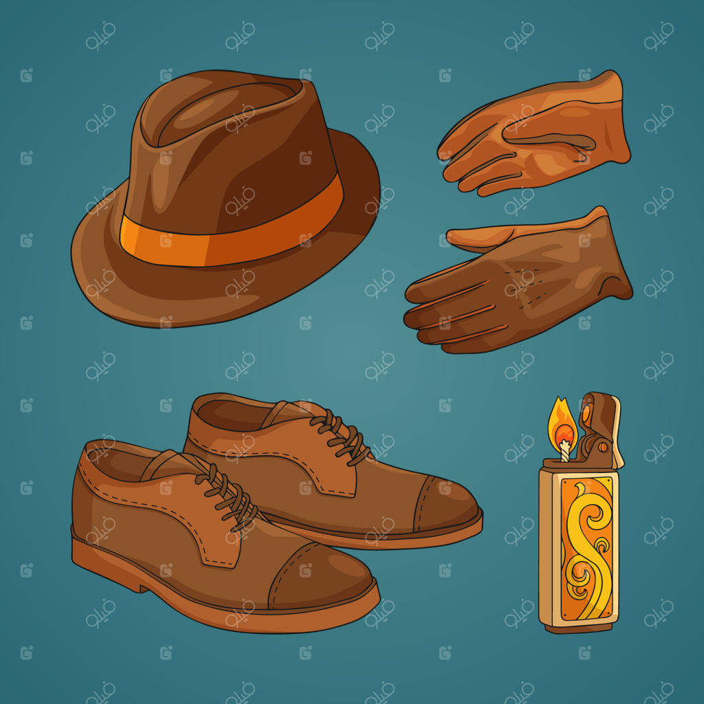 مجموعه عناصر طراحی دستی شوالیه