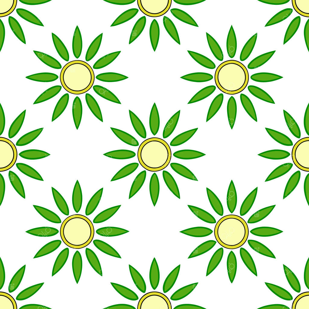 پترن یکپارچه نور آفتاب بهاری با درخشش پر انرژی و جلوه‌های سبز گل برای طراحی باغ‌های زنده