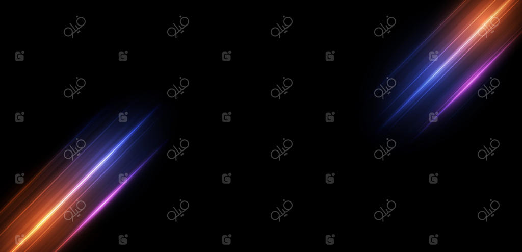 اثر نورانی مدرن و انتزاعی با سرعت بالا. حرکت پویا و فناوری آینده‌نگرانه روی پس‌زمینه آبی با فضای خالی. پترن حرکت برای طراحی بنر یا پوستر به عنوان مفهوم پس‌زمینه.