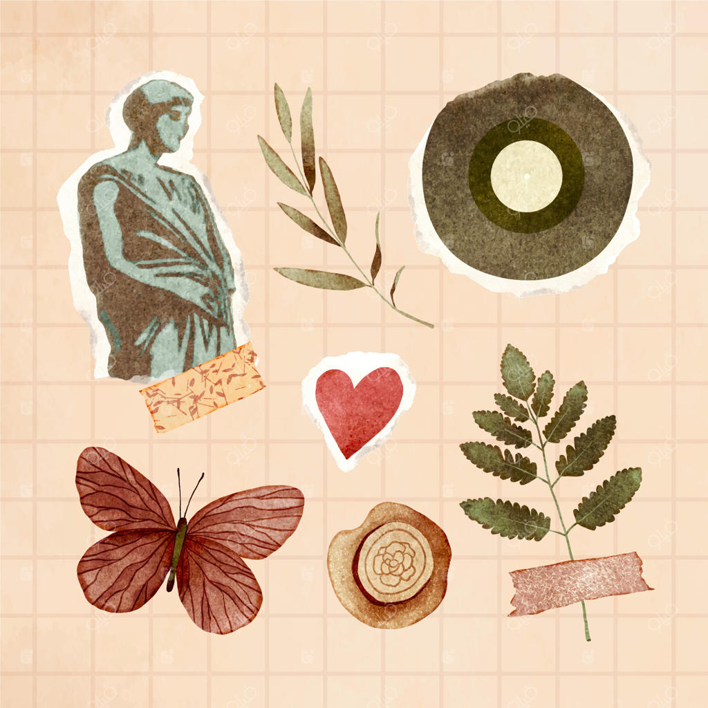 عنصر مجموعه کلاژ کلاسیک