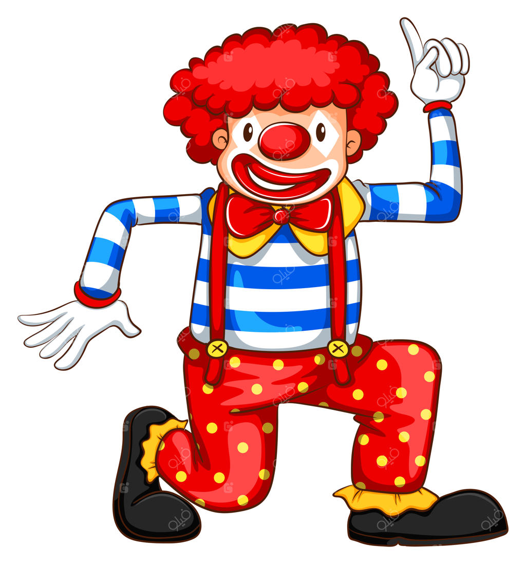 طرح ساده نقاشی رنگی از یک دلقک