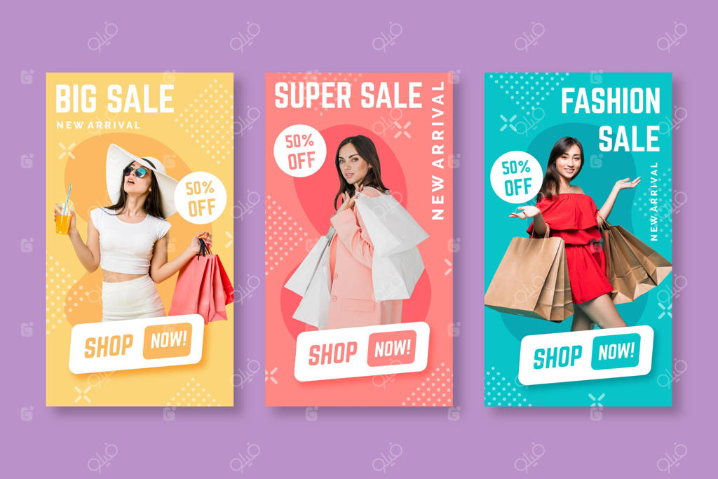 استوری‌های اینستاگرام حراج رنگارنگ