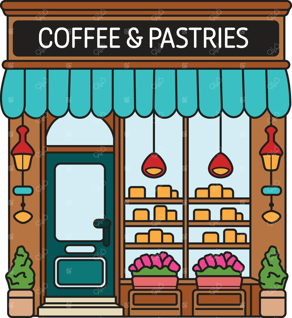 ساختمان دنج یک کافه با طراحی دلپذیر، ارائه‌دهنده قهوه و شیرینی‌های خوشمزه.