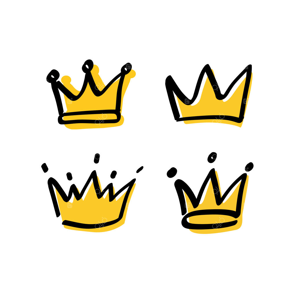 مجموعه‌ای از طرح‌های مختلف تاج کارتونی