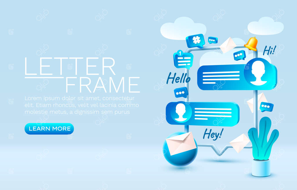 نامه‌نگاری چت گوشی هوشمند و فناوری نمایشگر موبایل - طراحی وکتور