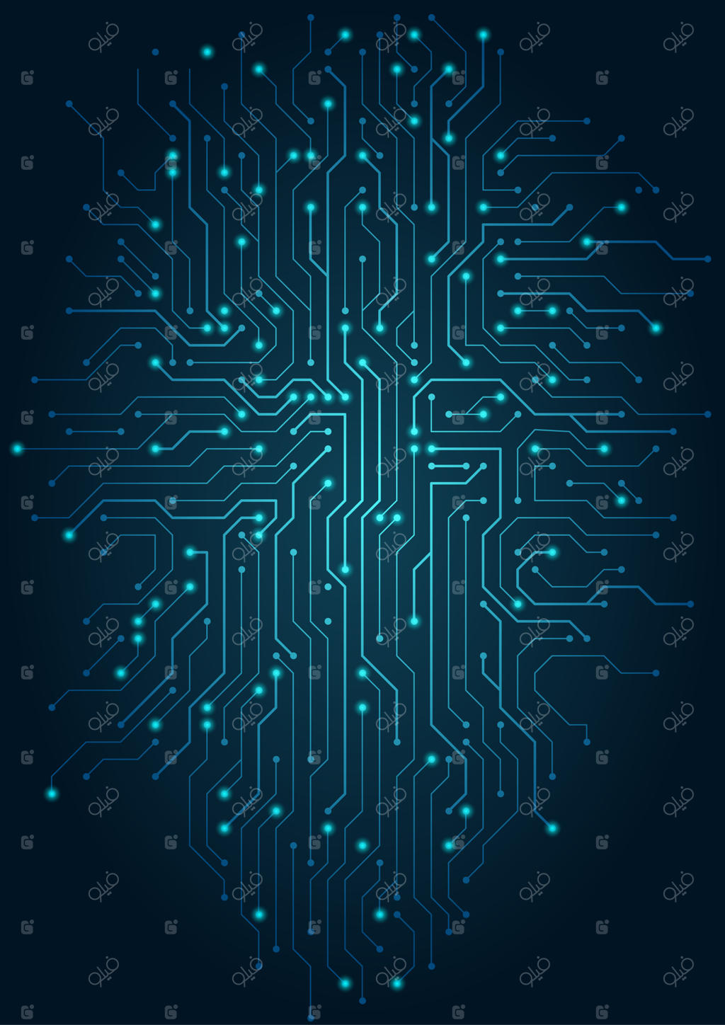 طرح وکتور پس‌زمینه تکنولوژی با بافت مدار الکترونیکی پیشرفته