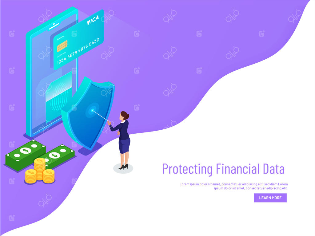 حفاظت از داده‌های مالی با استفاده از بیومتریک.