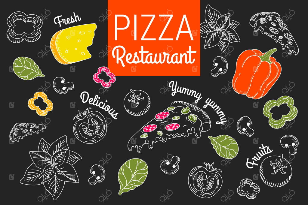 کاغذ دیواری طرح نقاشی دیواری برای رستوران