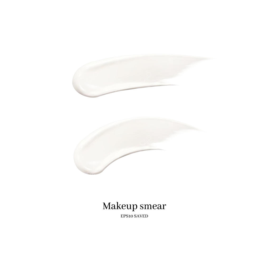 لکه کرم آرایشی روی پس‌زمینه سفید.