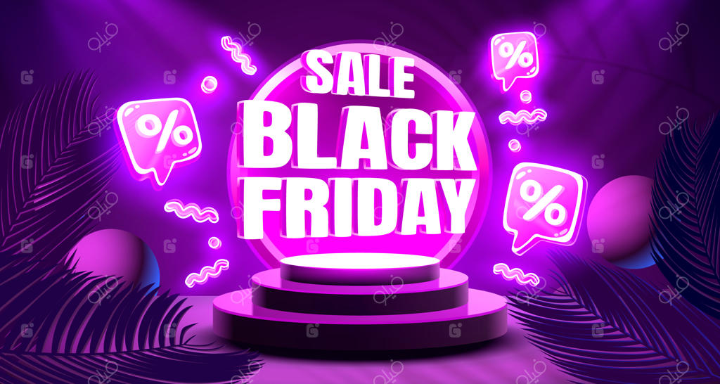 بنر تبلیغاتی تخفیف ویژه بلک فرایدی با درصد تخفیف ویژه وکتور