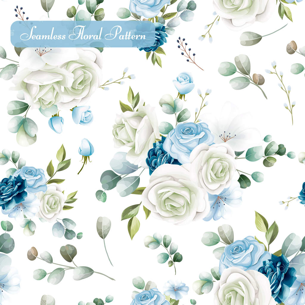 پترن زیبا و پیوسته‌ی گل‌ها