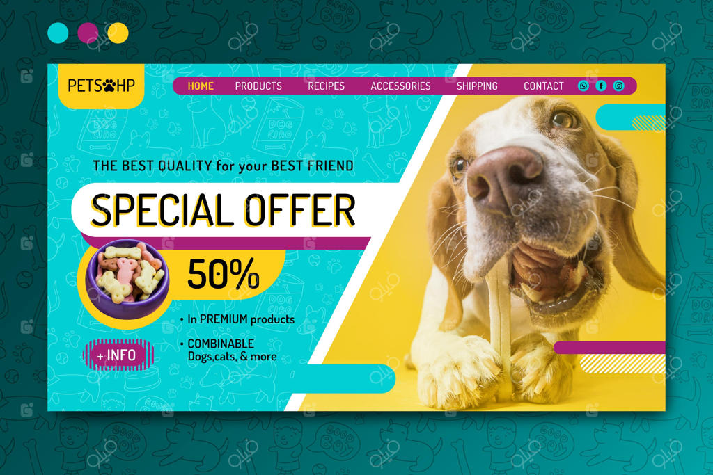 صفحه فرود خوراک حیوانات خانگی