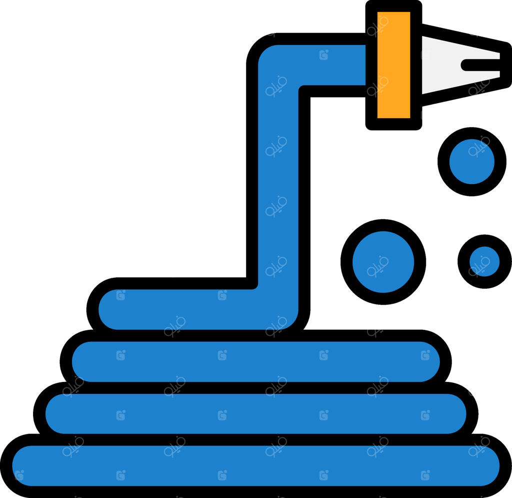 طراحی آیکون شلنگ باغبانی