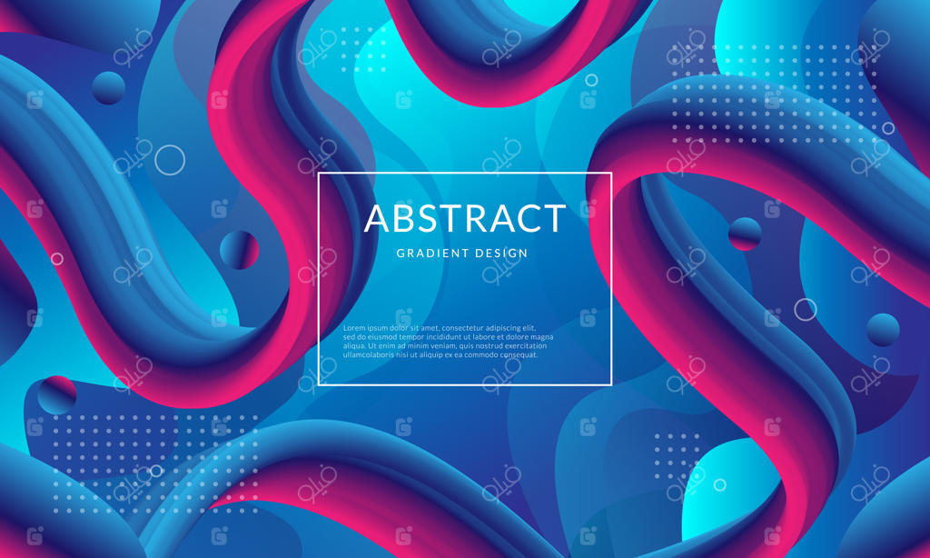 گرادینت سیال و انتزاعی آبی و بنفش