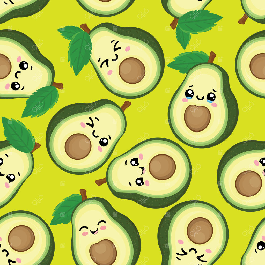 طرح کارتونی آووکادو بامزه