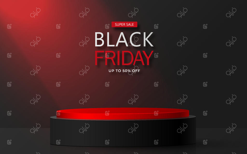 حراج فوق‌العاده جمعه سیاه را از دست ندهید - وکتور حرفه‌ای پیشنهاد تخفیف ۵۰ درصدی