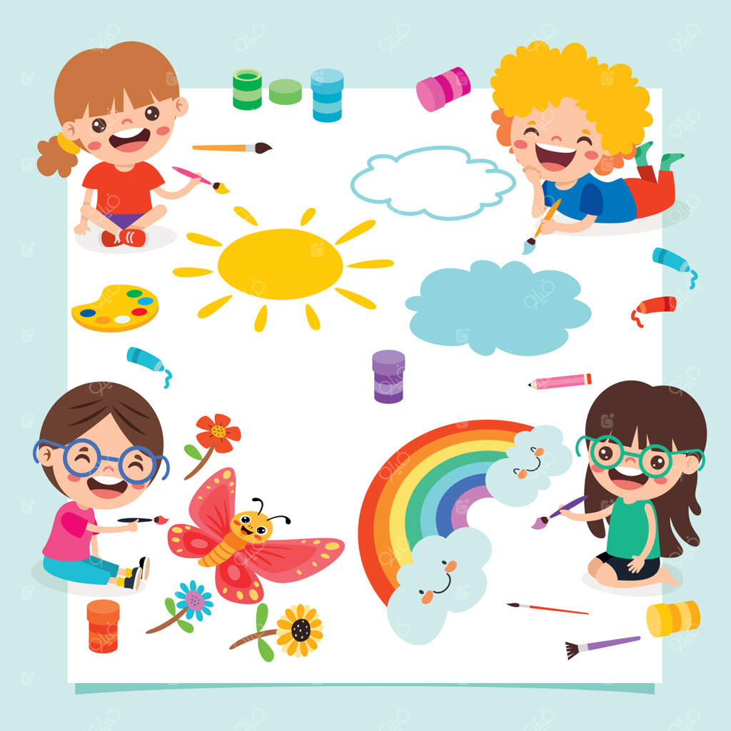 نقاشی کودکان روی زمین