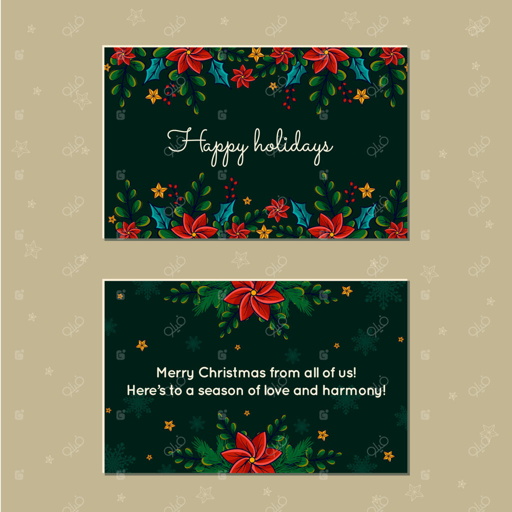 کارت‌های کریسمس کسب‌وکار دست‌ساز