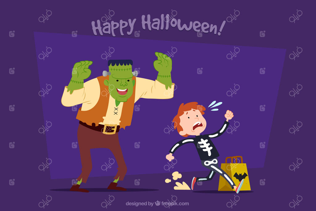 پیش‌زمینه‌ی ترساندن کودک توسط هیولا در هالووین