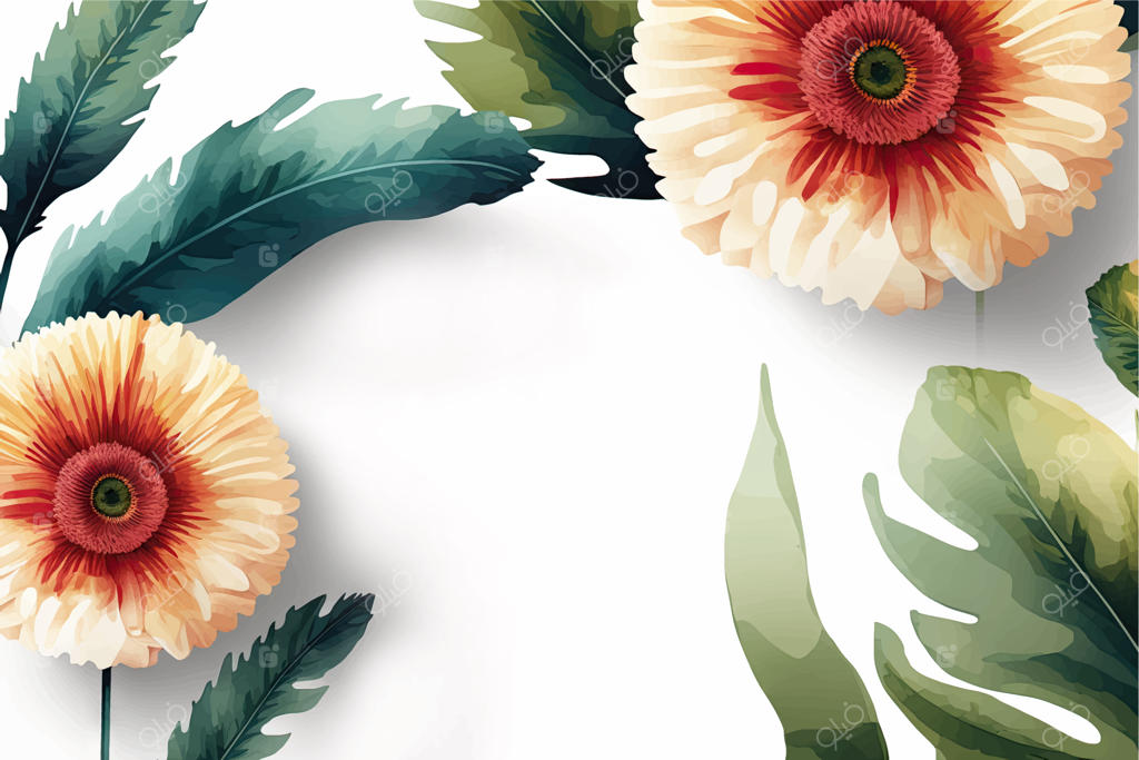 زمینه گل‌دار با فضایی برای متن