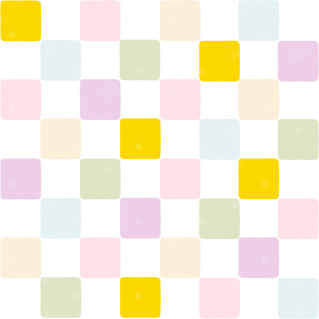 پس‌زمینه شطرنجی رترو و گُرووی، با سبک کارتونی بامزه و طراحی دستی، در پالت پاستلی. عالی برای چاپ، اسکرپ‌بوکینگ، و پارچه.