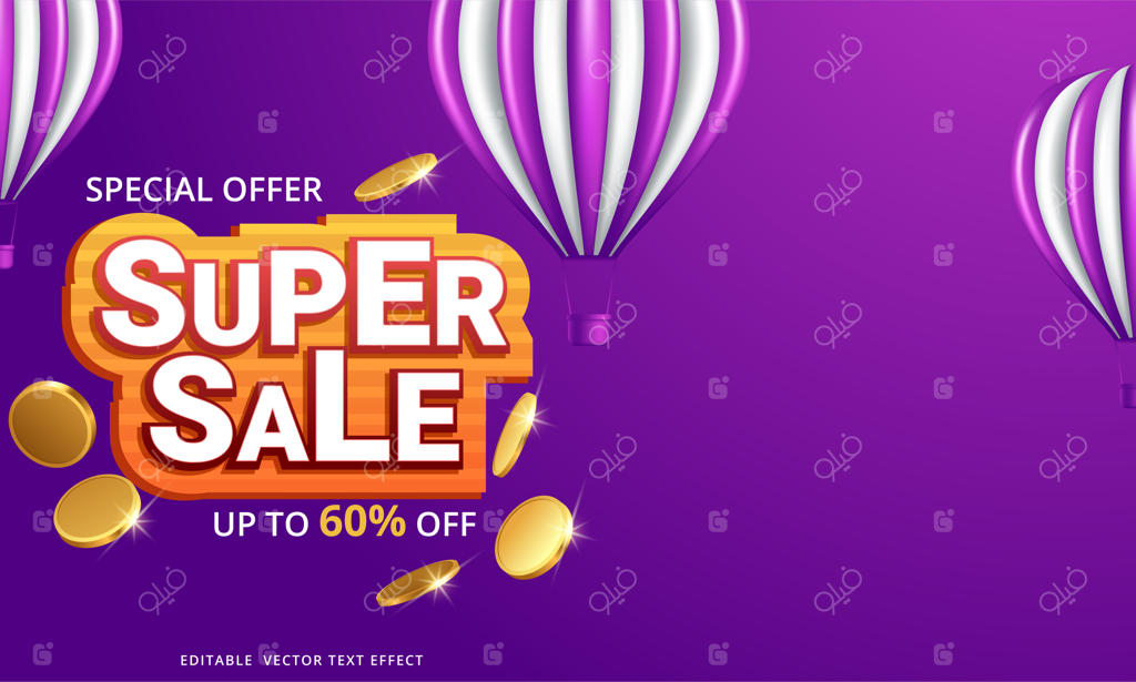 طراحی قالب بنر فروش فوق‌العاده برای تبلیغات در رسانه‌ها