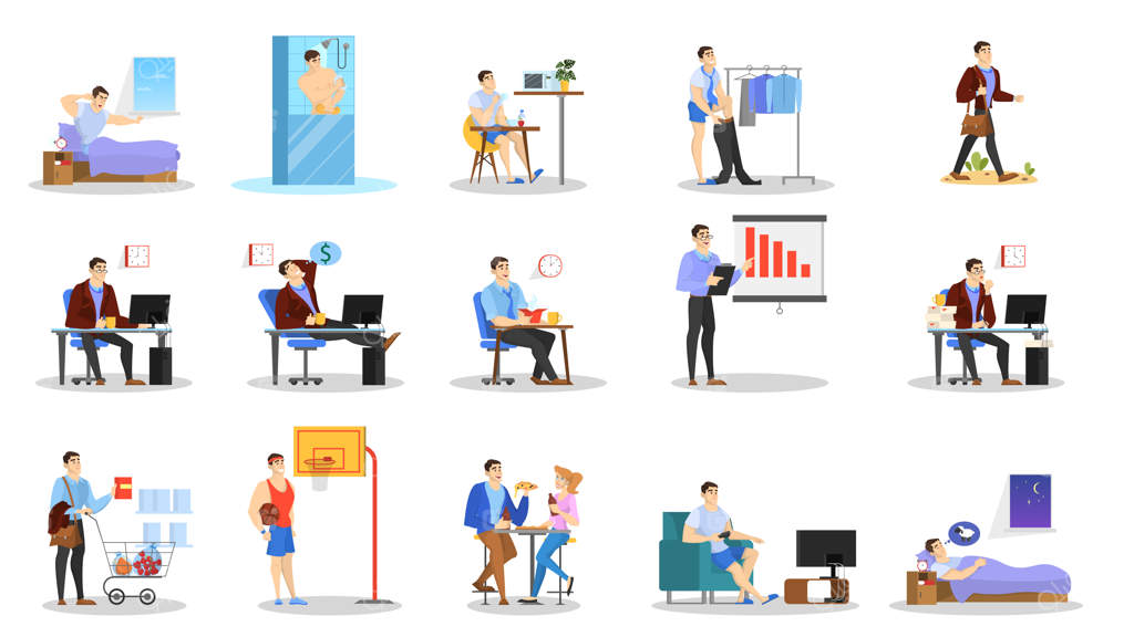 روال روزمره یک مرد: صبحانه خوردن