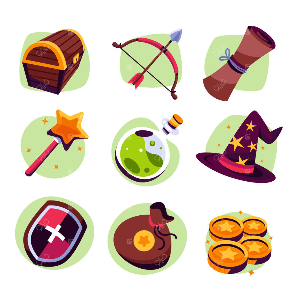 نقاشی آیکون‌های بازی با دست