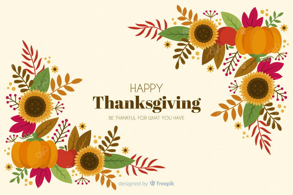 قاب گل‌فشانی دستی برای پس‌زمینه روز شکرگزاری