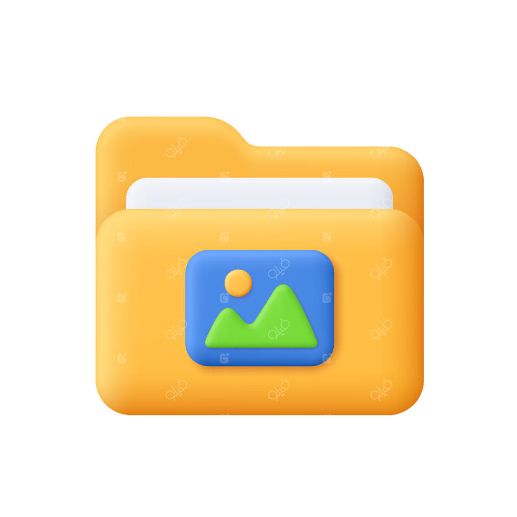 آیکون پوشه رنگارنگ برای تصاویر