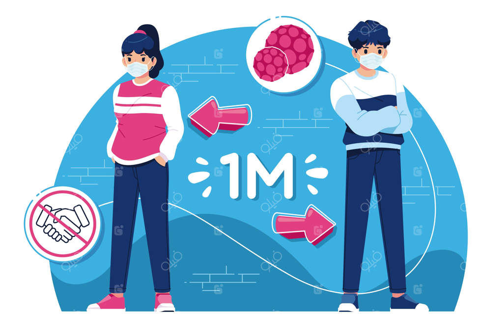 تصویری از رعایت فاصله‌گذاری اجتماعی