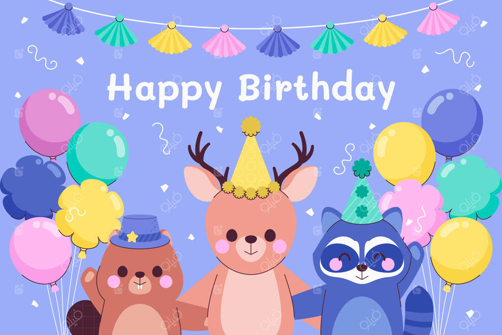 پس‌زمینه تولد نقاشی شده دستی