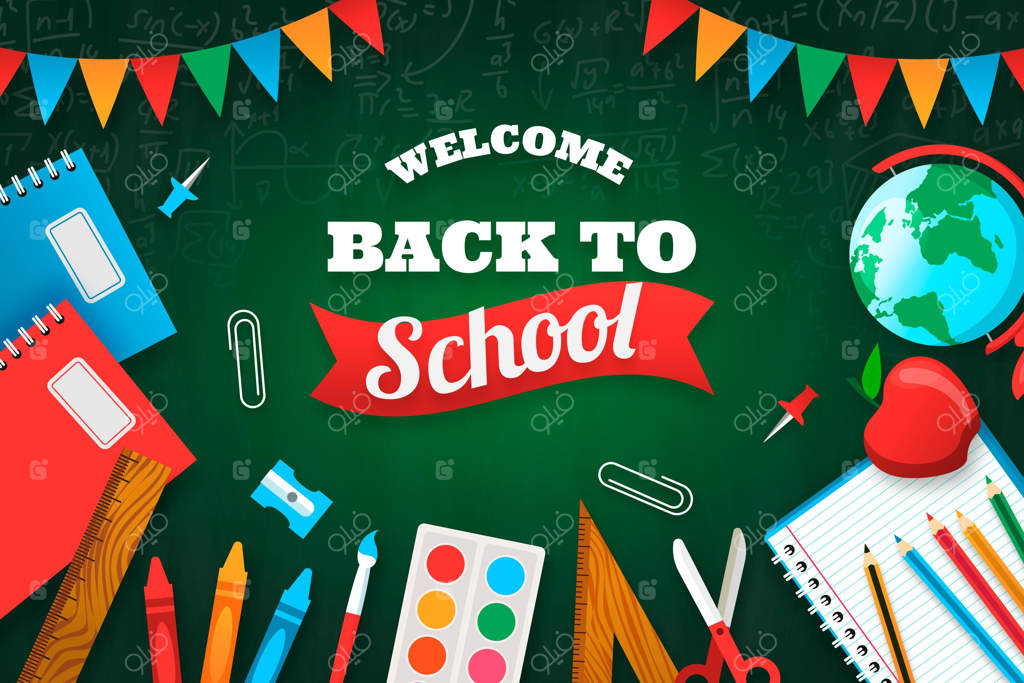 پس‌زمینه بازگشت به مدرسه ساده