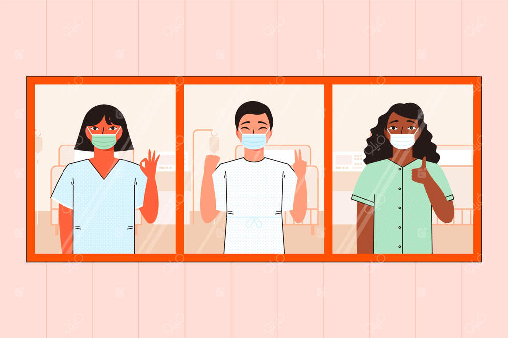 بیماران مبتلا به کووید-۱۹ در حال مبارزه با بیماری