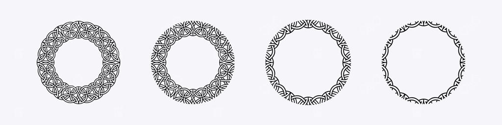 قاب‌های تزئینی دایره‌ای با الهام از سلت‌ها و وایکینگ‌ها