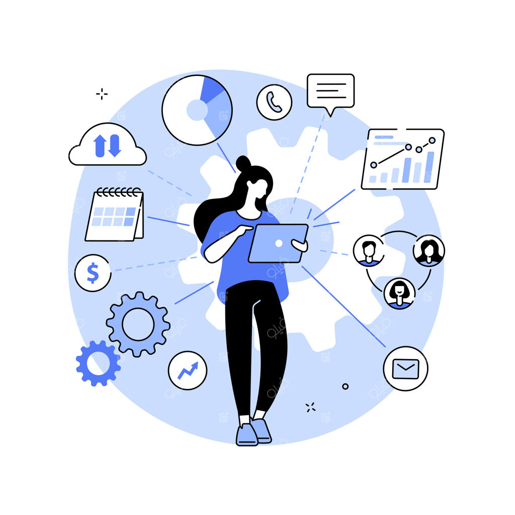 برداشت مفهومی از هوش تجاری - تصویرسازی انتزاعی برداری