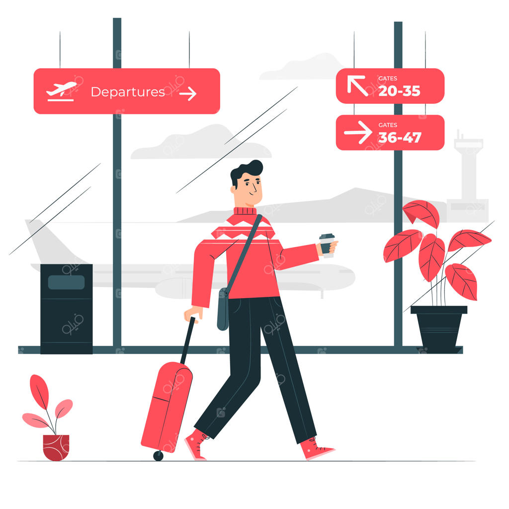 تصویر مفهومی از فرودگاه