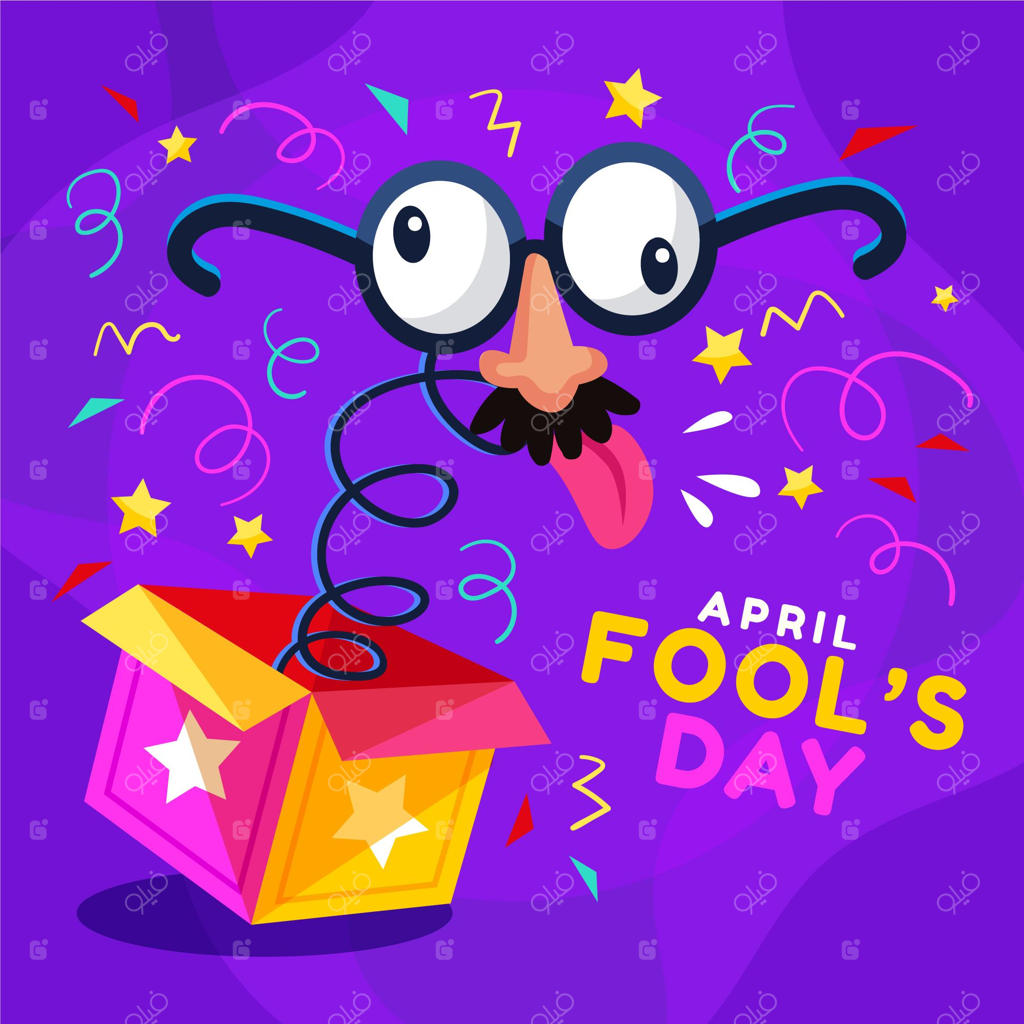 تصویرسازی مسطح روز اول آوریل